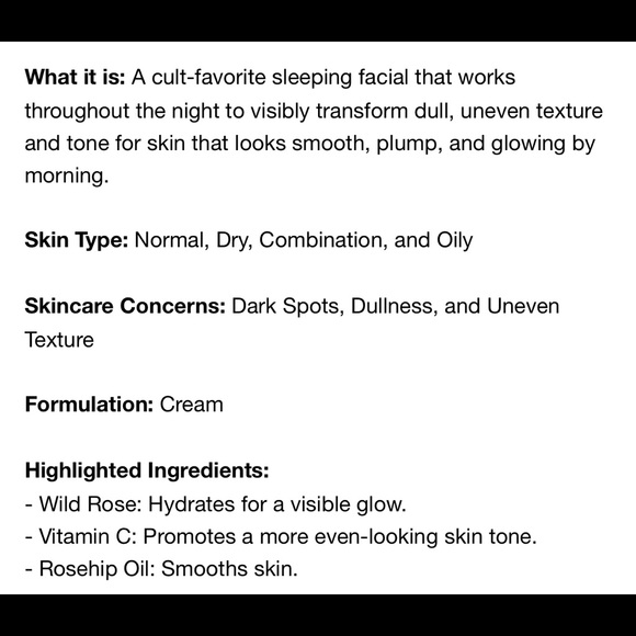 SOLD @ MERC. Korres Night Brightening Sleeping Facial NIB - Picture 8 of 11